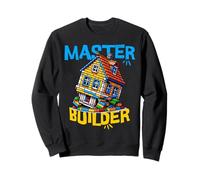 Brick builder master builder of legos funny crooked house Sweatshirt