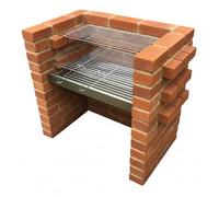 Brick DIY BBQ kit with Warming Grill with Heavy Duty Grate - 67cm x 40cm