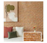 Brick Effect Wall Paneling for Sofa Background - Easy to Cut & Install Wall Cladding Panels, PU Wall Covering for Restaurants, Hotels(120x60cm,15 pcs)