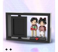 Brick Figures Personalised,Personalized Photo Blocks Custom Building Blocks 3D Portrait Handmade Gift for Friends Lover, Unique Christmas Birthday Gifts for Women Men