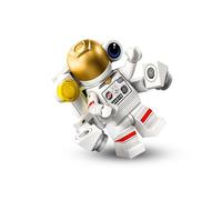 BRICK Flip Astronaut on a spacewalk (Spacewalking Astronaut), Lego Minifigures Series 26 Space (Series 26 Space), single collectible figure, Complete Set with Stand and Accessories, CMF (col26-1)