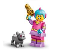 BRICK Flip Retro Space Heroine, Lego Minifigures Series 26 Space, Single Collectible Figure, Complete Set with Stand and Accessories, CMF (col26-4)