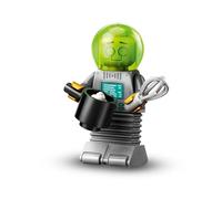 BRICK Flip Robot Butler, Lego Minifigures Series 26 Space, Single Collectible Figure, Complete Set with Stand and Accessories, CMF (col26-9)