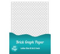 Brick Graph Paper: Notebook 8.5×11 Inch 110 Paes