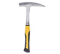 Brick Hammer Impact Resistant Geological Hammer Rubber Handle Ideal for Construction Workers (L)