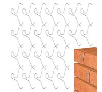 Brick Hook Clips,24 Pieces No Drilling Christmas Hangers For Outdoor Use | Brick Facade Clips Wall Decoration - Wreaths of Lights Plant Garland