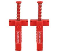 Brick Line Runner Clamps, 2pcs Brick Liner Clips Leveling Tool, Plastic Bricklaying Measuring Tool for Hydraulic Wallworkers, Red