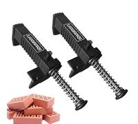 Brick Liner Runner - 2 Pack /5 Pack Stainless Steel Bricklaying Tool | Flexible Brick Line Clips | Small Measuring Box | Engineering Accessories for Building Work