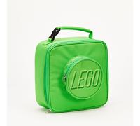 LEGO Lunch Bag, Durable and Insulated, with Mesh Pouch and Zip Compartment, Perfect for On-The-Go Meals, Green, One Size, Brick Lunch Bag