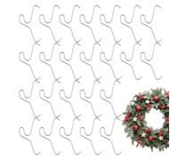 Brick Mounting Hooks, Outdoor Hangers No Drill, Fit for Wreaths, Lights and Plants, Heavy Duty Stainless Steel Construction, Wall Stocking Holder Set for Decora