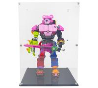Brick Nest Acrylic Display Case Compatible with LEGO Fortnite Mecha Team Leader 77078 - Premium Clear Dustproof Display Box with Battle Arena UV-Printed Background (Essential Edition)