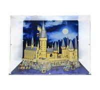 Brick Nest Acrylic Display Case Compatible with LEGO Hogwarts Castle 71043 - Premium Large Dustproof Display Box with Magical Night Sky UV-Printed Background (Ultimate Edition)