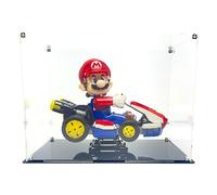 Brick Nest Acrylic Display Case Compatible with LEGO Mario Kart Mario and Standard Kart 72037 - Premium Clear Dustproof Display Box with Racetrack UV-Printed Background (Essential Edition)