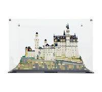 Brick Nest Acrylic Display Case Compatible with LEGO Neuschwanstein Castle 21063 - Premium Clear Dustproof Display Box with Scenic Bavarian Landscape UV-Printed Background (Essential Edition)