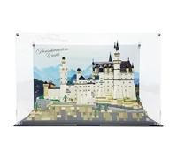 Brick Nest Acrylic Display Case Compatible with LEGO Neuschwanstein Castle 21063 - Premium Clear Dustproof Display Box with Scenic Bavarian Landscape UV-Printed Background (Premium Edition)