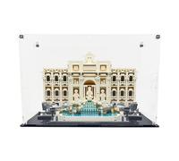 Brick Nest Acrylic Display Case Compatible with LEGO Trevi Fountain 21062 - Premium Clear Dustproof Display Box with Rome Cityscape UV-Printed Background (Essential Edition)