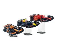 Brick Nest Acrylic Display Stand Risers Compatible with Lego F1 Speed Champions Formula one Race Cars (Set of 3)