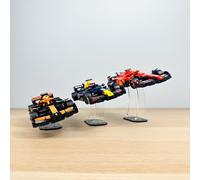 Brick Nest Acrylic Display Stand Risers Compatible with Lego F1 Speed Champions Formula one Race Cars (Set of 3)
