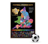 Brick Nest Football Grounds Scratch Off Map - 92 UK Stadiums 2025/26 Season A1 Poster