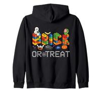 Brick Or Treat Brick Master Builder Block Building Halloween Zip Hoodie