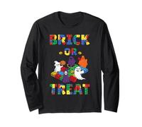 Brick Or Treat Brick Master Builder Funny Kids Halloween Long Sleeve T-Shirt
