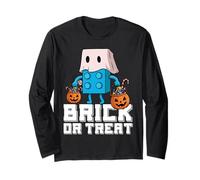 Brick Or Treat Brick Master Builder Halloween Block Building Long Sleeve T-Shirt
