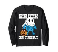 Brick Or Treat Builder Block Building Halloween Brick Master Long Sleeve T-Shirt