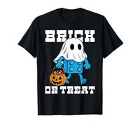 Brick Or Treat Builder Block Building Halloween Brick Master T-Shirt