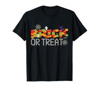 Brick Or Treat Halloween Brick Master Builder Block Building T-Shirt