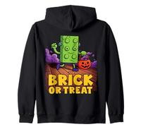 Brick Or Treat Master Builder Halloween Trick Or Treating Zip Hoodie
