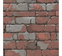 Brick Peel and Stick Wallpaper 50CM×12M, Brown-red Brick Pattern Patterned Self Adhesive Wallpaper Sticky Back Plastic Vinyl Film Contact Paper for Bedroom Kitchen Wall Cabinet Shelf