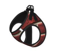 Brick Red Stone Print Dog Harness,Pet Leash Vest For Small To Medium Dogs,Perfect For Outdoor Adventures