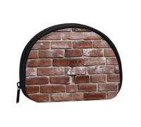 Brick Red Stone Prints Coin Purse Shell Mini Pouch Wallet Change Bag for Women Girls Kids