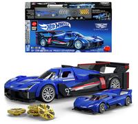 Mattel Brick Shop Hot Wheels Speed Series Building Set, Cadillac Project GTP Hypercar with 236 Pieces, Realistic Details and Custom Decals, Adult Collectors and Kids Ages 10+, JFR89