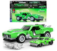 Mattel Brick Shop Hot Wheels Speed Series Building Set, Custom ’68 Camaro with 289 Pieces, Realistic Details and Custom Decals, Adult Collectors and Kids Ages 10+, JFT16