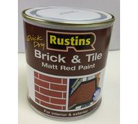 Rustins BRITW500 Quick Dry Brick & Tile Paint Matt Red 500Ml
