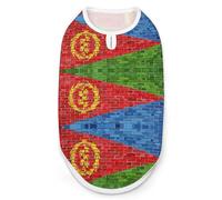 Brick Wall Eritrea Flag Dog Shirt Cat Clothes Summer Breathable Pullover Sleeveless Tank Top for Small Medium Large Pets
