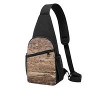 Brick Wall Printed Sling Backpacks Casual Crossbody Shoulder Bag Chest Pack for Men Women
