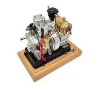 Brickaro Engine Model that Works,185-Type Micro Single-Cylinder 4-Stroke Engine Model for Classic Vintage Tractor, Craft Collection Model, Science Education Kit Gift for Adults (Generator Version)