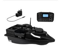 Brickaro Fishing Bait Boat, ZV9 25000mAh 4 Compartments RC Bait Boat with GPS Positioning, One-Key Return, 2.4GHz Remote with up to 500m Range, Ideal for Fishing Enthusiasts(Black)