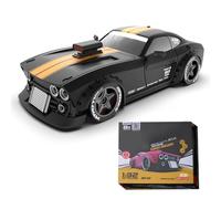 Brickaro Mini RC Drift Car 1/32 Scale 4WD - Smart 32-Bit Control, ESP Gyro, 2-Mode LED Headlights, Adjustable Wheelbase, Indoor Racing Gift for Adults & Father’s Day/Black
