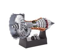 Brickaro Turbofan Engine Model Kit, TR900 3D Printed Functional Aero Aircraft Jet Engine Model with LED Light, Mechanical Science Education Kit Gift for Adult, Dynamic KIT Version, 50PCS+