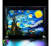 BrickBling LED Light Set Compatible with LEGO Vincent Van Gogh - The Starry Night 21333, Remote Control DIY Lighting Set for 21333, 6 Pieces, Ages 15 and Up