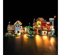 BrickBling Led Light Set for Lego 10332 Medieval Town Square (No Lego), Decoration Lighting Set for Lego Medieval Town Square Creative Toys - Standard Version