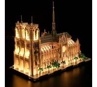 BrickBling Led Light Set for Lego 21061 Architecture Notre-Dame de Paris (No Model), Decoration Lighting Set for Lego Notre-Dame de Paris Creative Toys - Standard Version