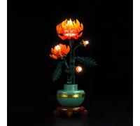 BrickBling Led Light Set for Lego Chrysanthemum 10368 (No Lego), Decoration Lighting Set for Lego 10368 Icons Chrysanthemum Flower Décor Creative Toys
