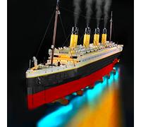 BrickBling LED Lighting Compatible with Lego Creator Expert Titanic Building Kit 10294 (Not Model), DIY Lighting Kit for Titanic Ship for 10294 - Upgraded Version