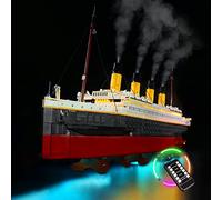 BrickBling LED Lighting Compatible with Lego Creator Expert Titanic Building Set 10294 (Not Model), DIY Lighting Set with Smoke Module for Titanic Ship Decoration Light for 10294