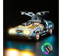 BrickBling LED Lighting for Lego 10300 Back to The Future Time Machine Collectible Kit (Includes Lego Bricks, Decorative Light Only), DIY Lighting Kit with Remote Control