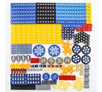 BrickBounty 196 Pcs Technical-Part Compatible with Technic Building Block Set, Beams Tires Axles Gears and Pins, MOC Replacement Kit for Technical Building Blocks